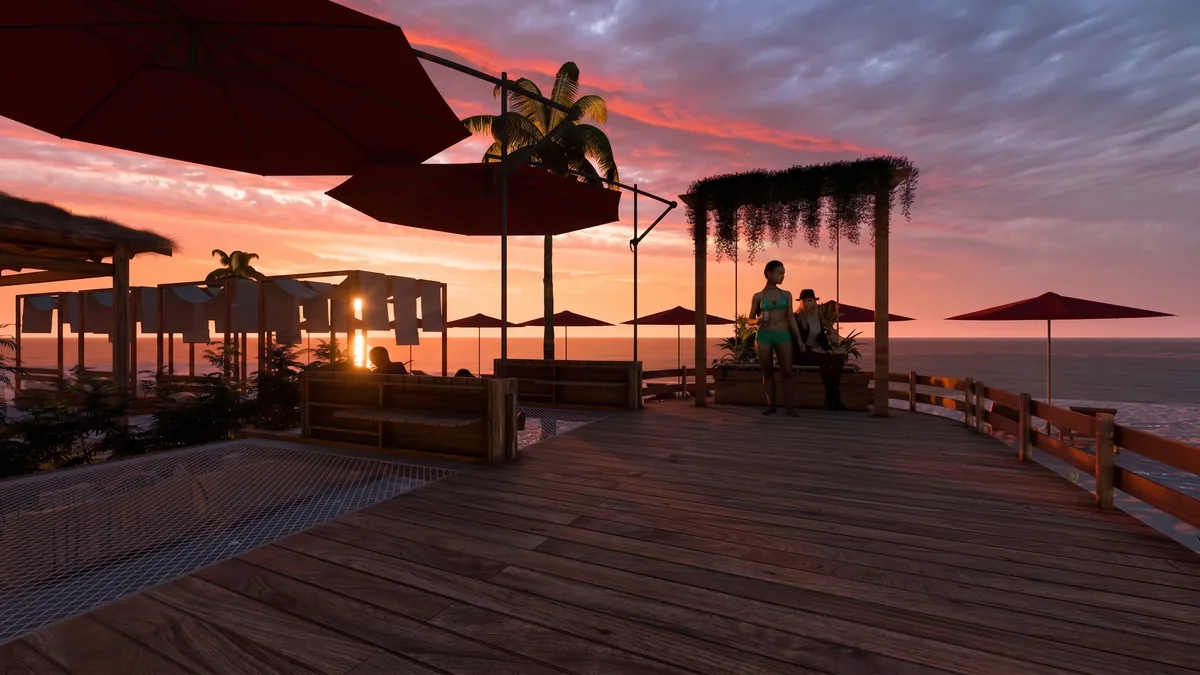 Restaurant de Plage, La Dominique — vue 1